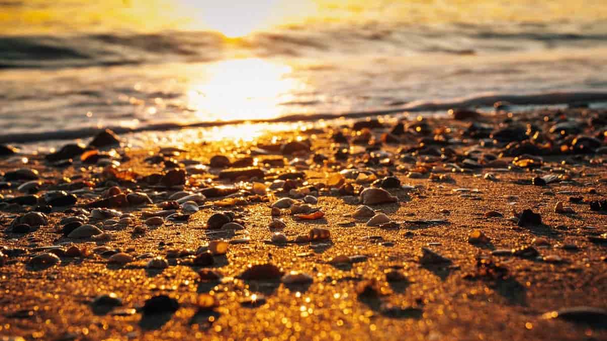 amber on the beach in liepaja at sunset and a cultural event as part of ECoC 2027