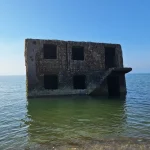 image of northern fort in karosta liepaja in the sea
