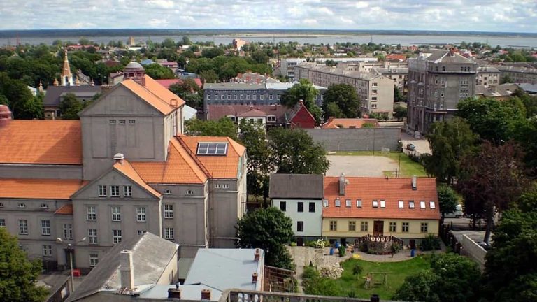 liepaja ECoC venue 2027 aerial view of city centre