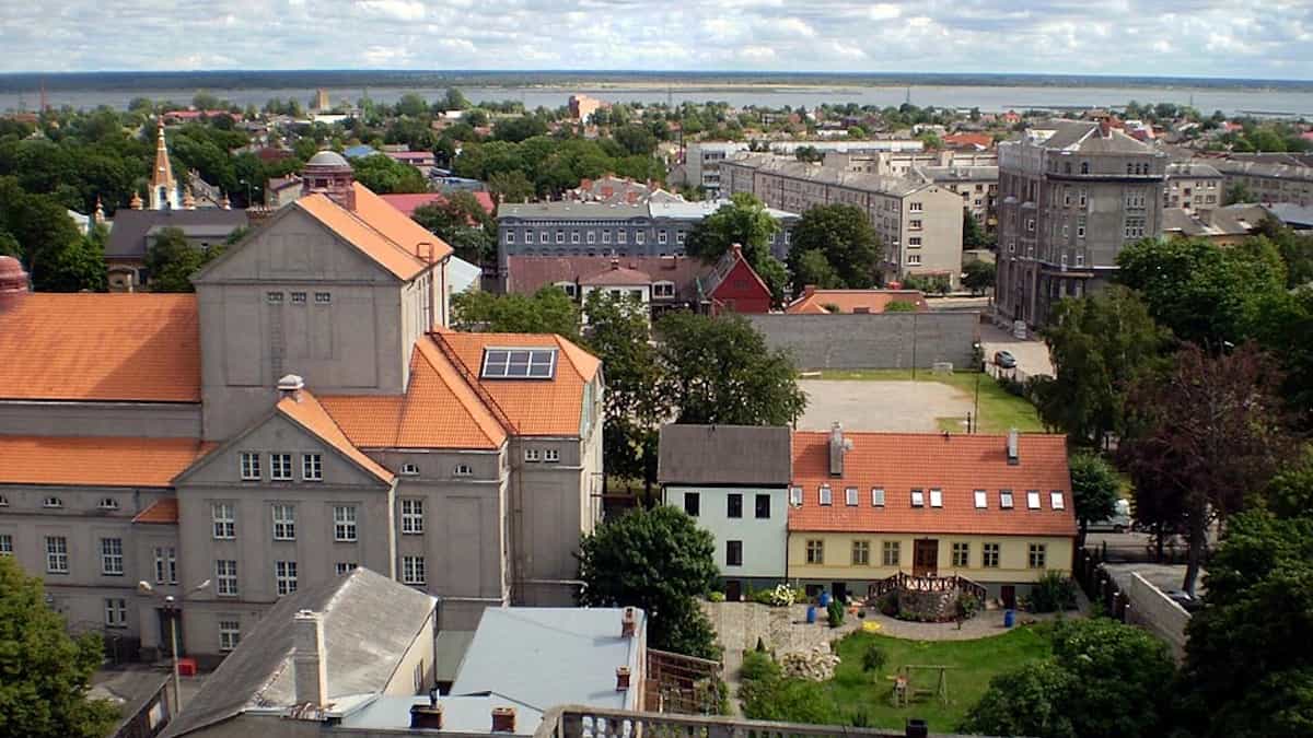 liepaja ECoC venue 2027 aerial view of city centre
